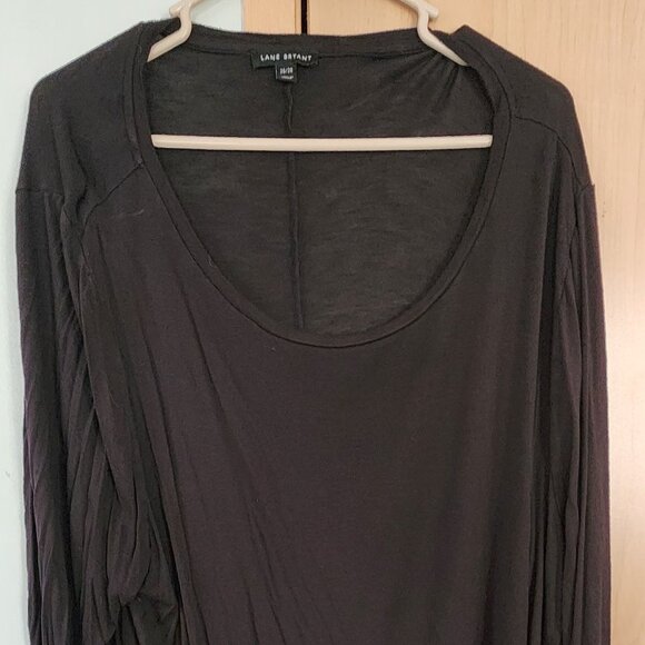 Black Scoop Neck Shirt - Picture 1 of 2